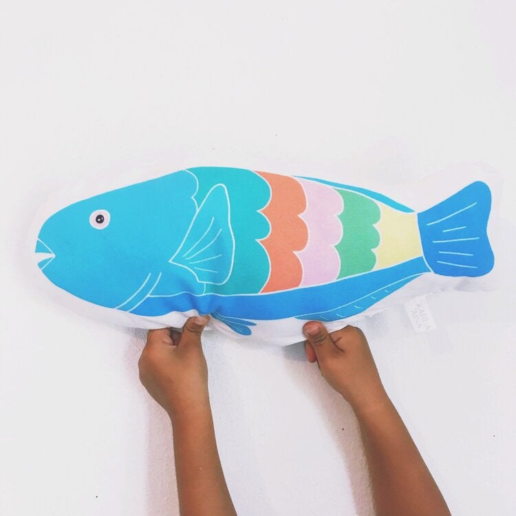 Hawaiian Ocean Life 12 Handmade Plushie - Uhu Parrotfish